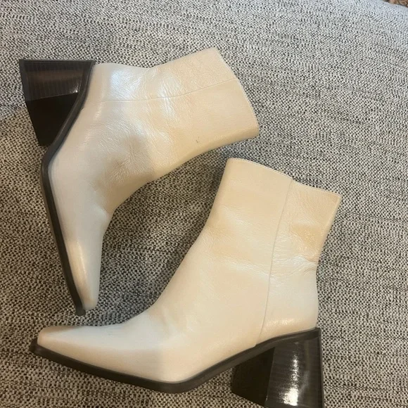 Sam Edelman Winnie Ankle Boots Ivory Size 9.5 New - Picture 7 of 11